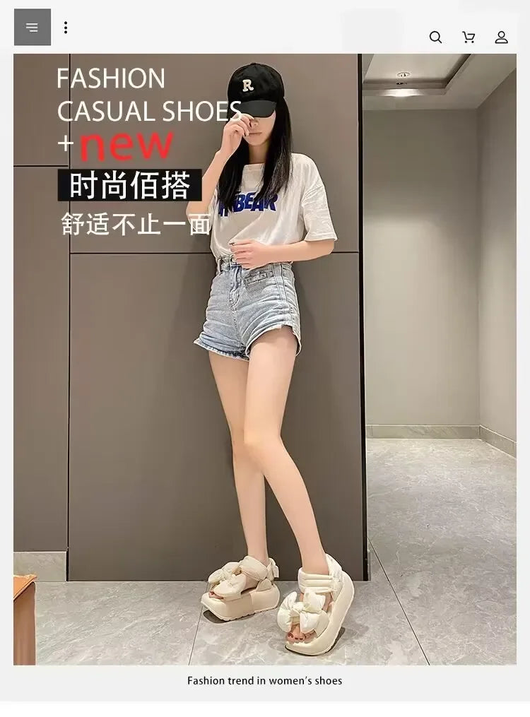 2024 New Genuine Leather Summer Luxury Sandals Casual Work Checkered Beach Shoes Vacation Fashion Women's Shoes zapatos de mujer