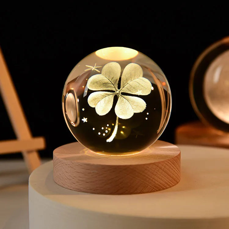 3D Crystal ball Planet Night Light