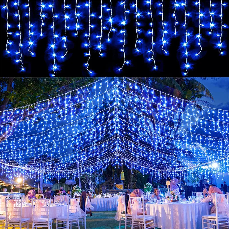 Christmas Lights Waterfall Outdoor Decoration 5M Droop 0.4-0.6m Led Lights