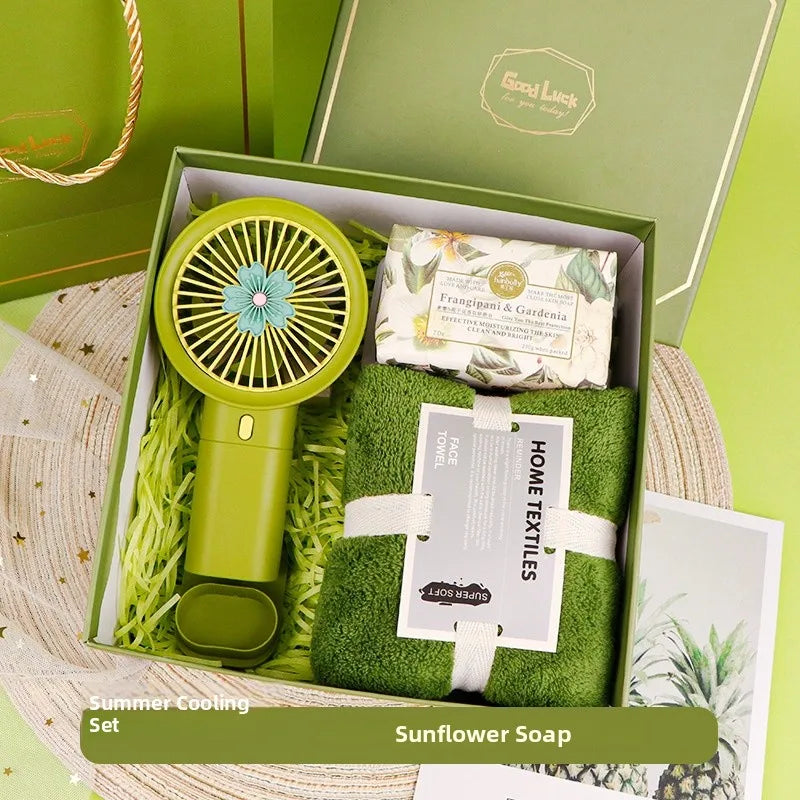 Busin Opening Ceremony Creative Gift Cup Umbrella Towel Set High-End Sensation Client Accommodation Faionable Sle