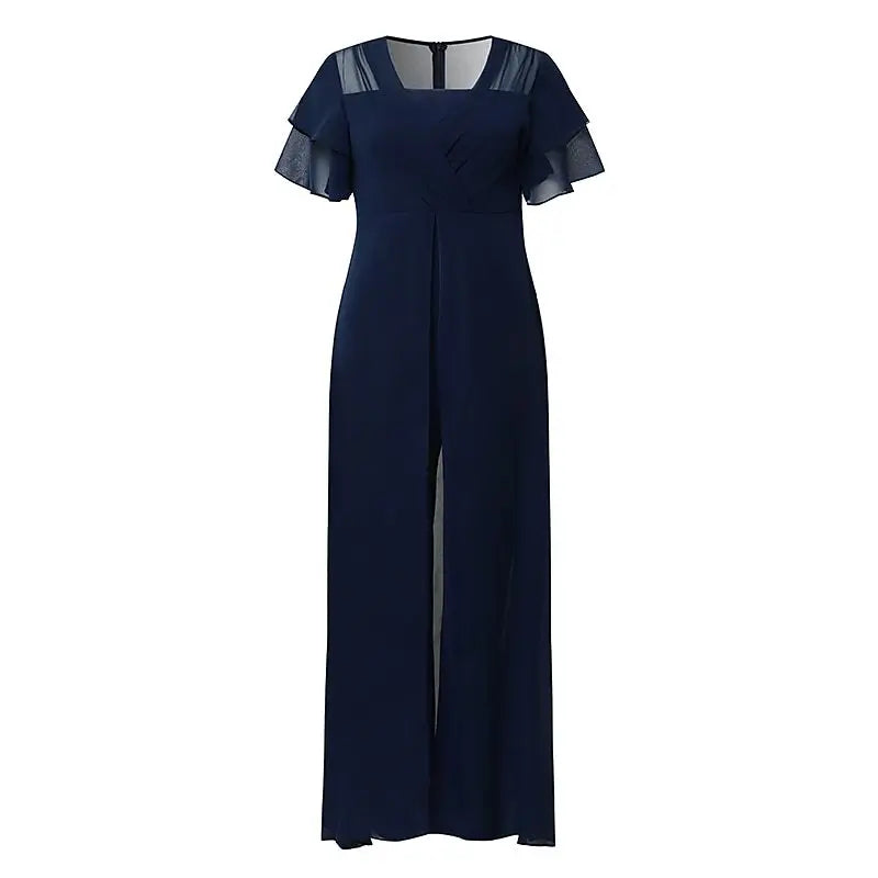 Jumpsuits Women new summer new bohemian solid color v neck short sleeve high waist jumpsuit women rompers clothing CKXS9171045