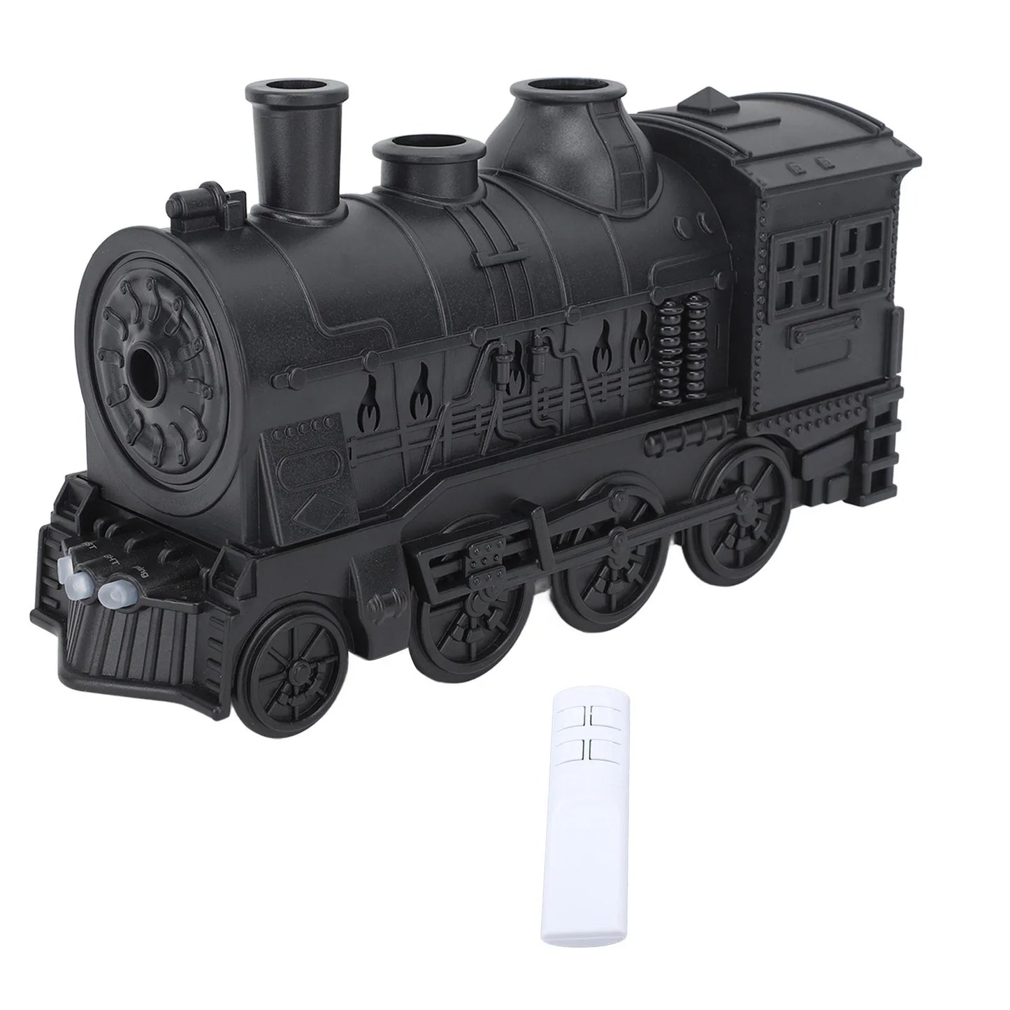 Essential Oil Diffuser 300ml Train Shape 2 Lighting Modes Aromatherapy Cool Mist Humidifier with Remote Control for Bedroom Offi