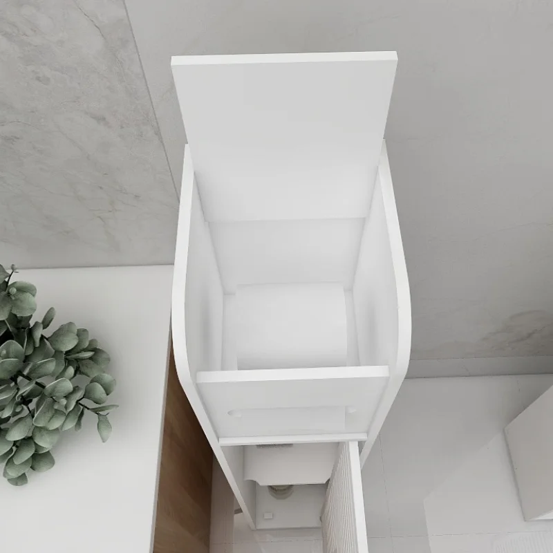 3 Tier Bathroom Floor Cabinet Free-Standing Toilet Roll Holder Narrow Bathroom Storage Cabinet, for Bathroom,Living Room&Hallway