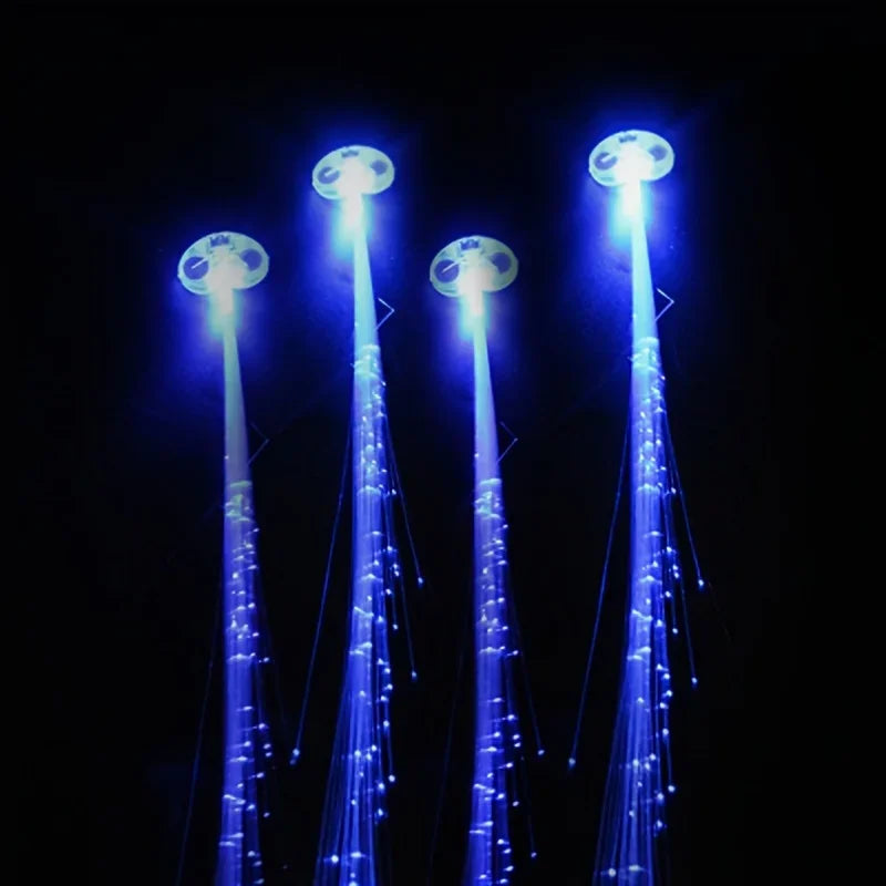 10PCS LED Fibre Optic Hair Clips – Light-Up Glow Barrettes for Parties, Bars & Night Events | Glow-in-the-Dark Hair Pins