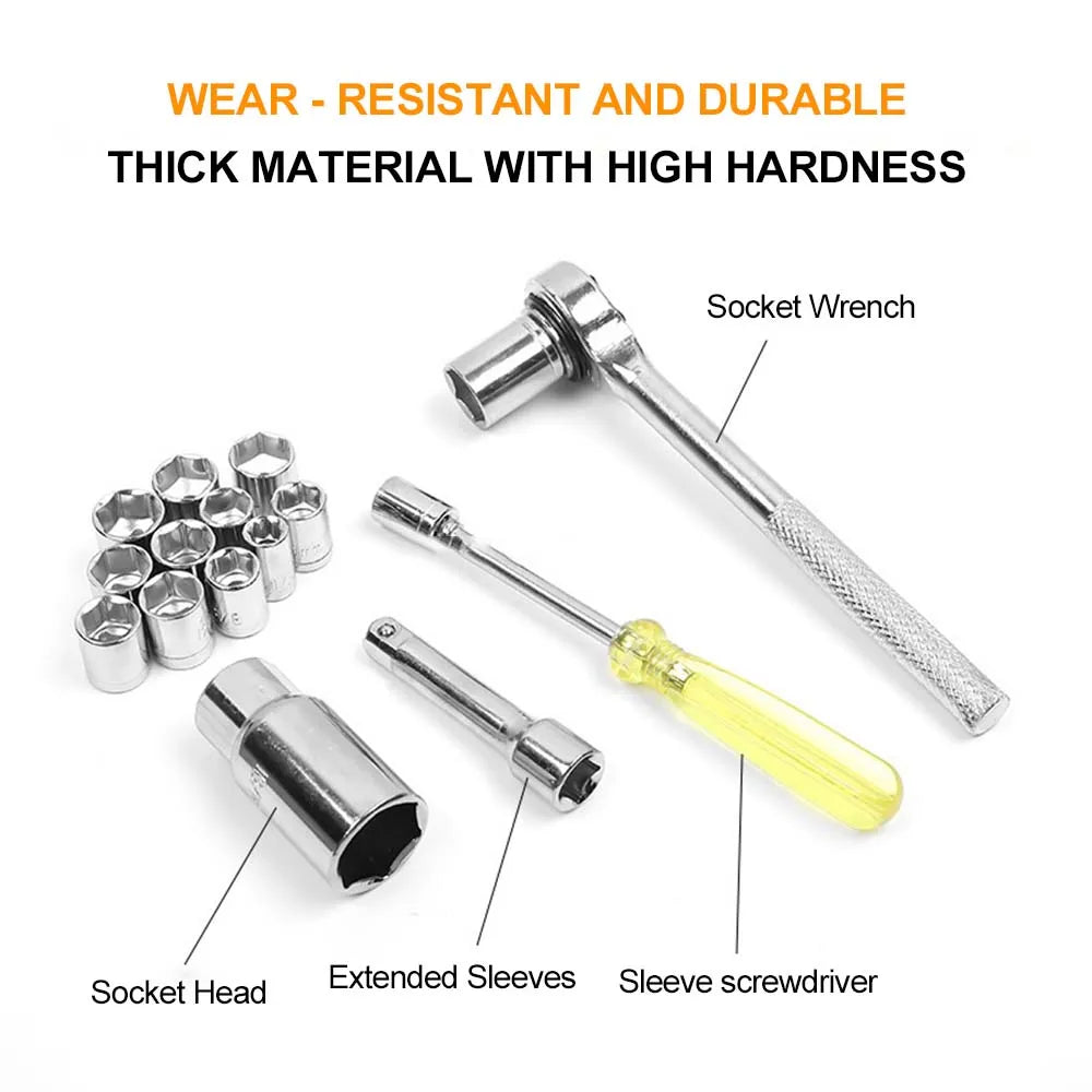 94pcs Socket Wrench Set Car Repair Tools Ratchet Spanner Wrench Ratchet Spanner Screwdriver Bits Hand Tool