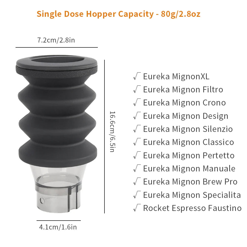 Coffee Beans Grinder Single Dose Hopper/Bellows Coffee Grinder Bean Bin Blowing Cleaning Tools For Eureka Mignon And Helios