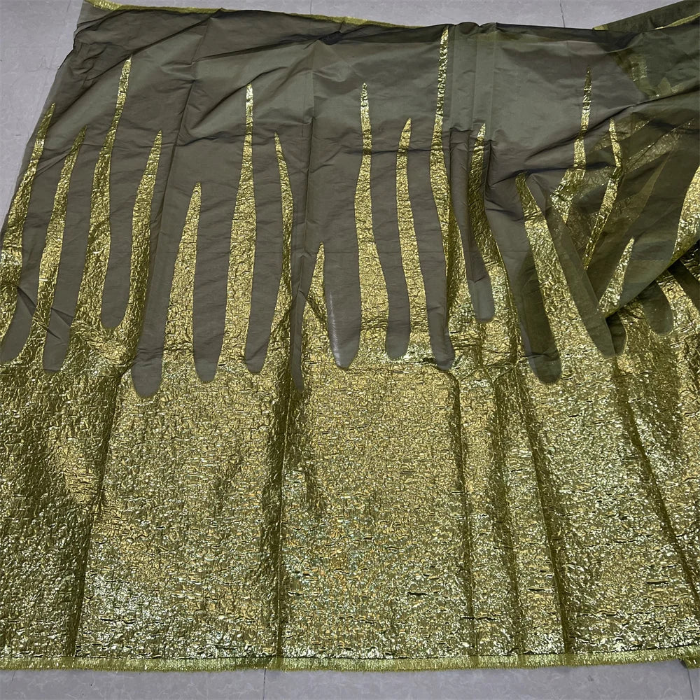 African Nigerian Tulle Lace Fabric, Organza Embroidery, Party Gown, Brocade Jacquard Wedding Dress, High Quality, 5Yard, YXZ157