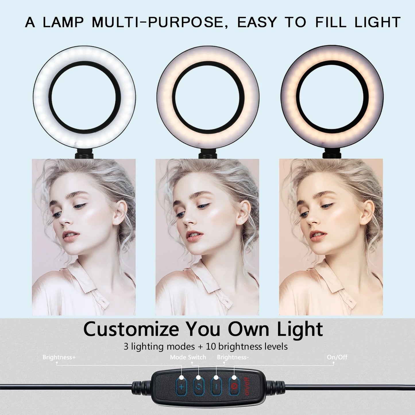 Photo Led Selfie Ring Light Phone Remote Control