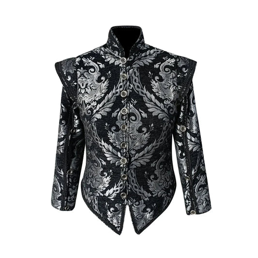 Tudor Men’s Doublet – Renaissance Medieval Noble Prince Jacket with Removable Sleeves