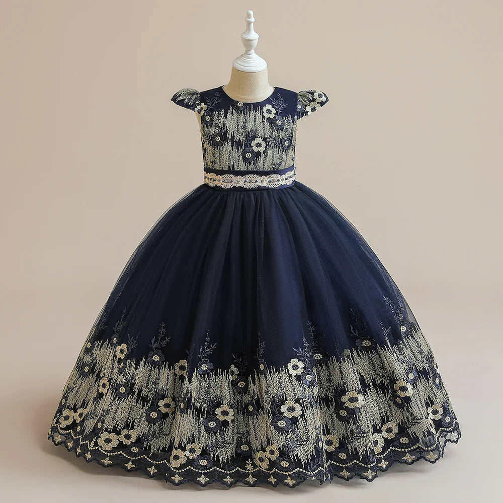 Flower Girl Dress Princess Elegant Children Party Long First Communion Kids Clothes For Teen Children Wedding Birthday Vestidos