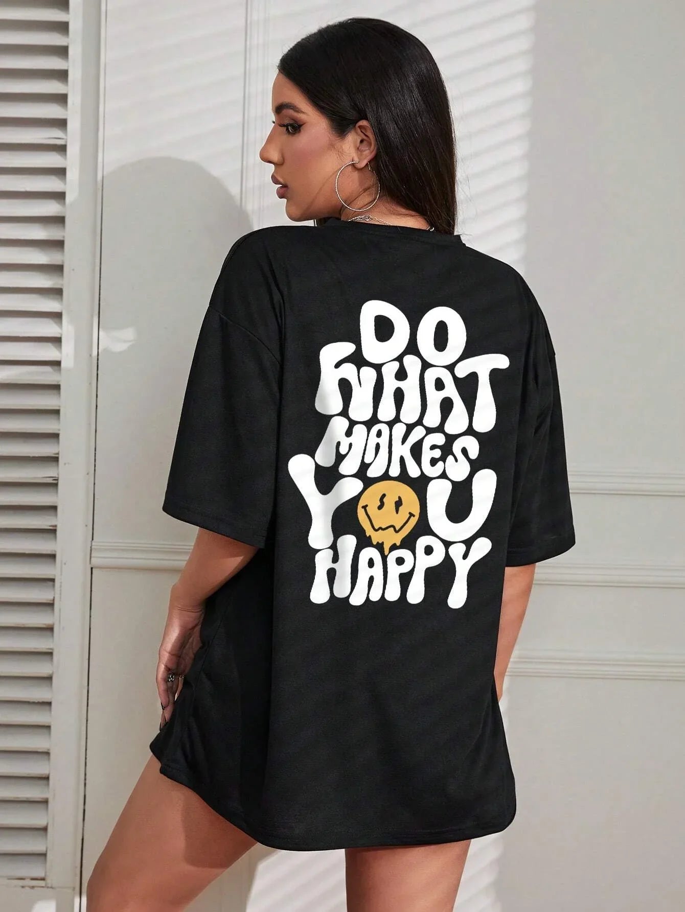 Do What Makes You Happy Oversized T-Shirt - Cotton Streetwear Tee