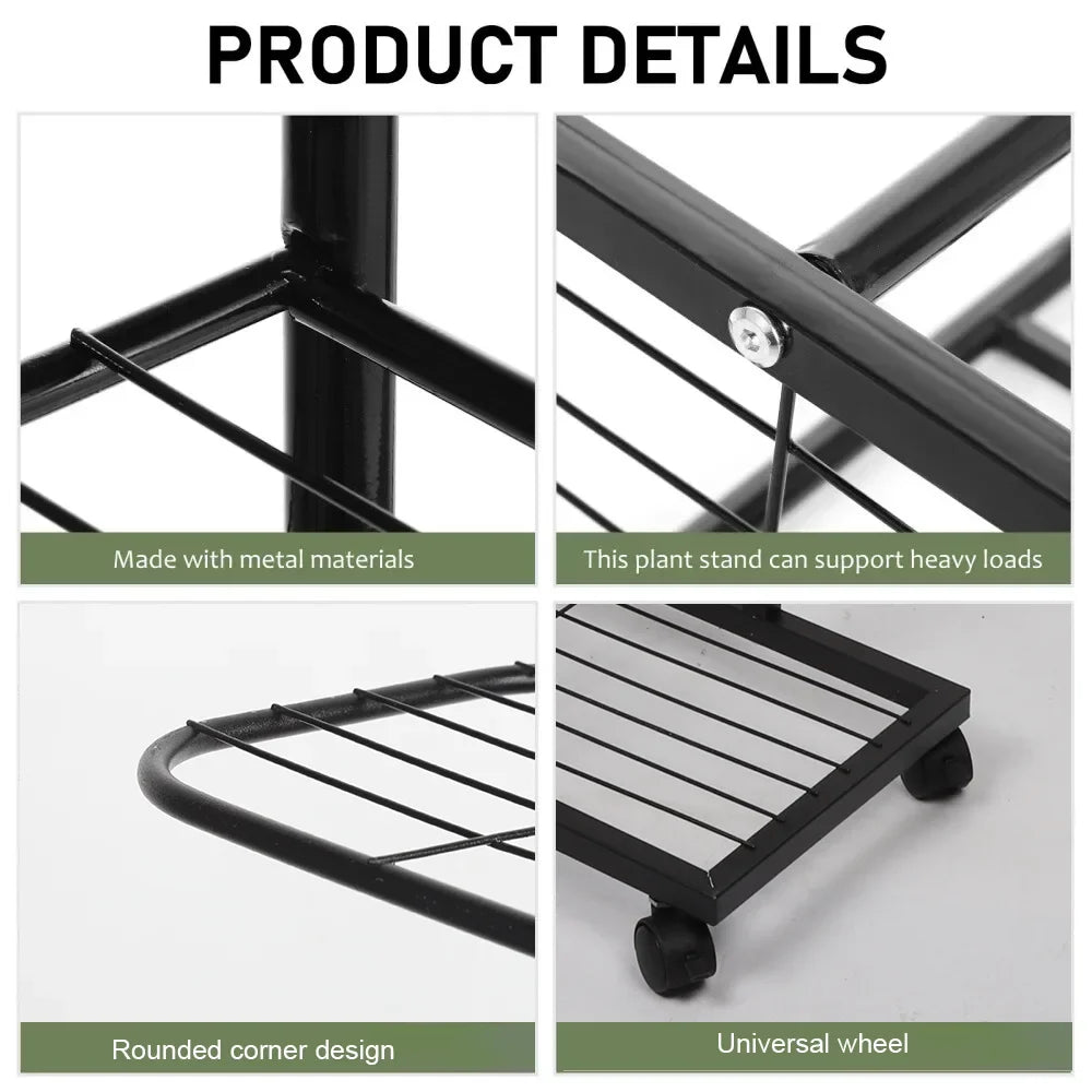 Plant Shelves 3/7 Tiers Flowerpot Organizer Iron Potted Flower Plant Rack Flower Stand for Indoor Outdoor Balcony Garden