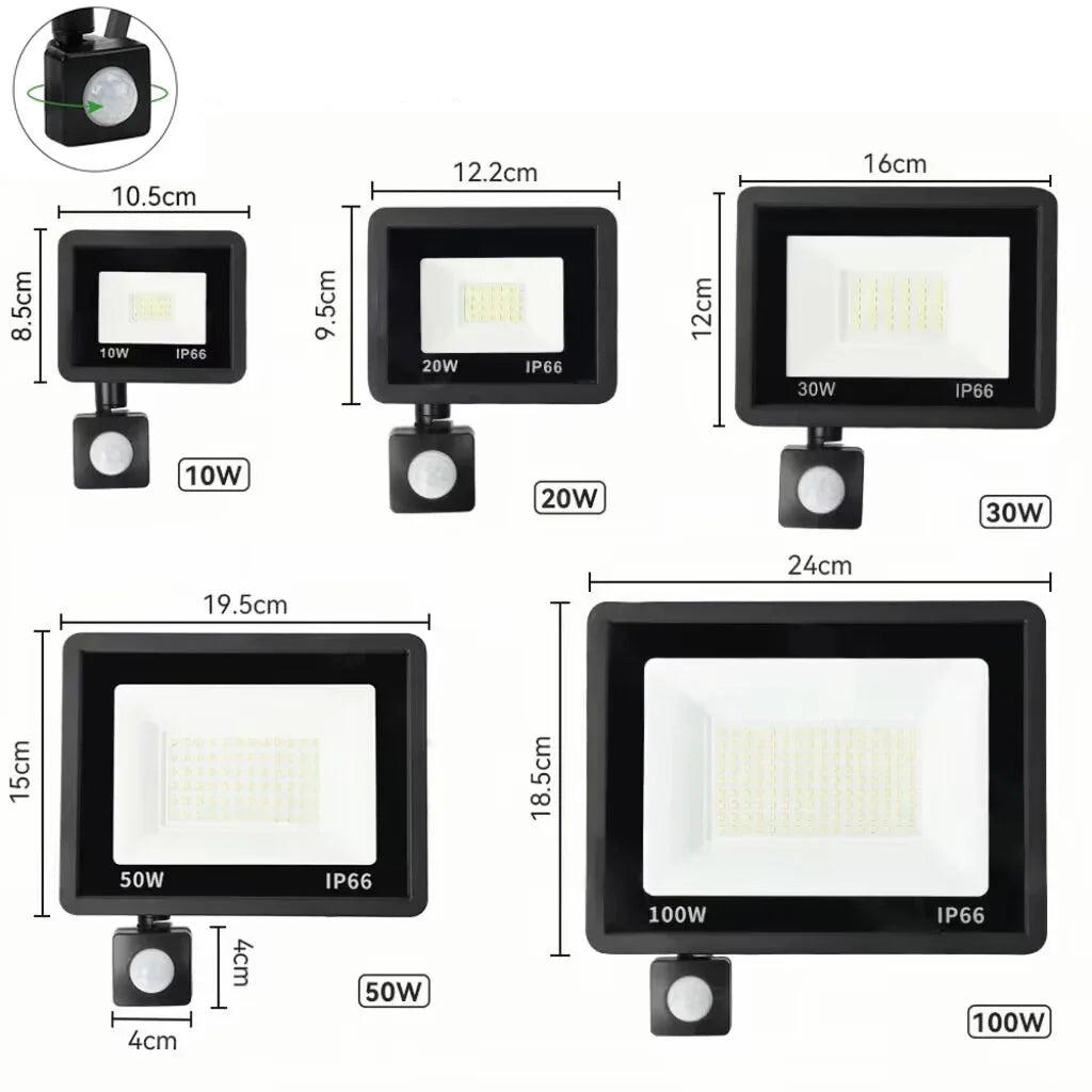 PIR Motion Sensor Outdoor Flood Light