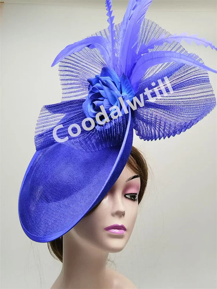 Elegant Flower Fascinator Pillbox Cap Wedding Women Fascinator Hat Headband Kentucky Derby Ladies Millinery Cap Mesh Bride Hats