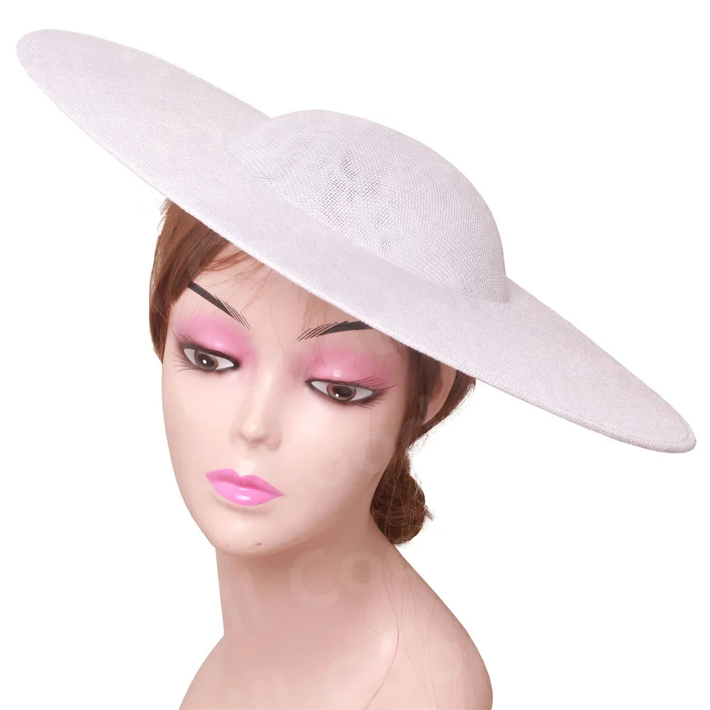 40CM Big Fascinators Base DIY Hair Accessories Hat Women Derby Wedding Headpiece Ladies Church Race Maillinery Cap Supplies