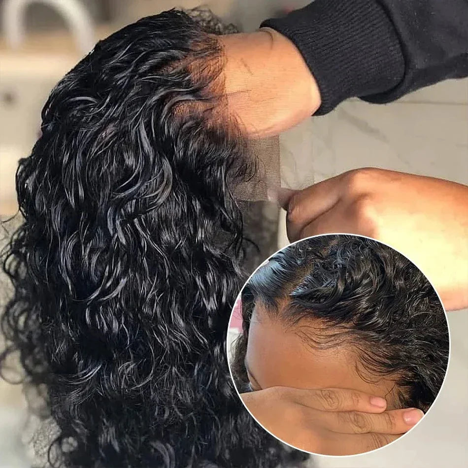 200% Short Curly Bob Wigs Lace Front Human Hair Wigs 13x4 4x4 Deep Wave Lace Frontal Wigs 100% Human Hair Brazilian Hair 14 Inch