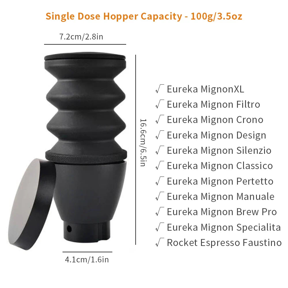 Coffee Beans Grinder Single Dose Hopper/Bellows Coffee Grinder Bean Bin Blowing Cleaning Tools For Eureka Mignon And Helios