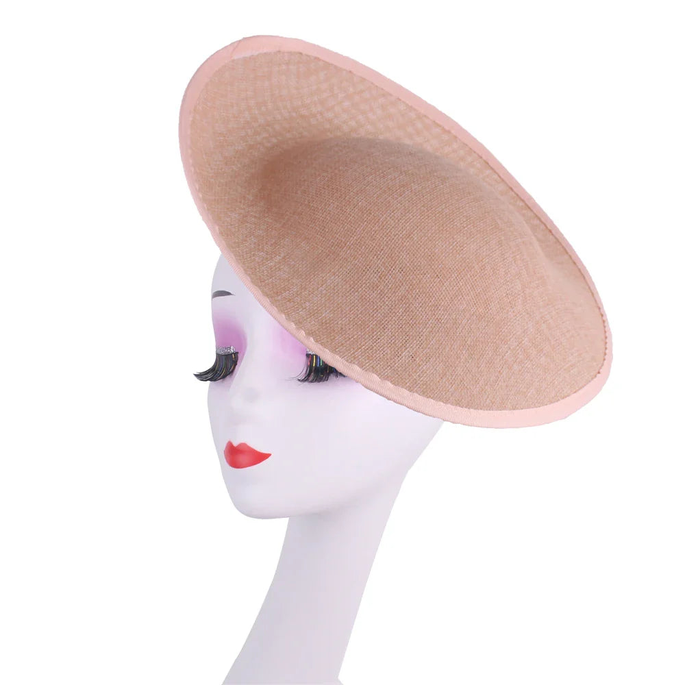 30CM Round Fascinator Base Supplies DIY Hair Accessories Make Millinery Cap Fabric For Women Wedding Fascinator Hat Formal Event