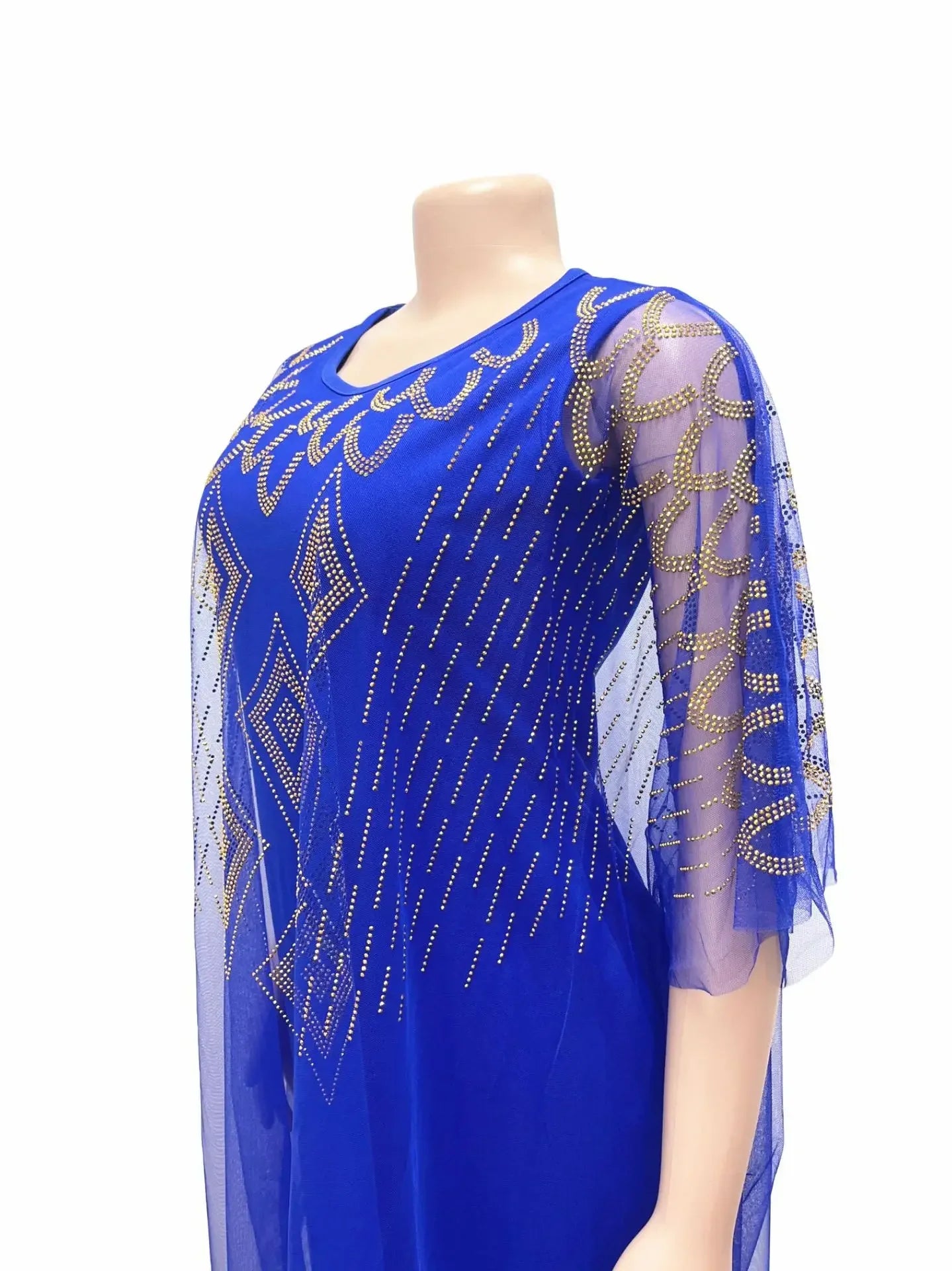 African Dresses For Women Short Sleeve Turkey Diamonds Evening Wedding Party Floor Length Dress Muslim Africa Clothes 2023