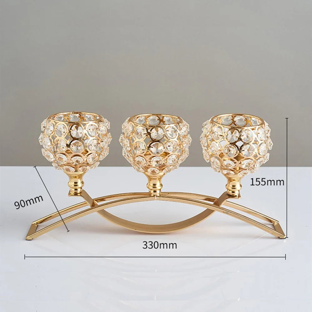 Metal Candle Holders Candlestick Crystal