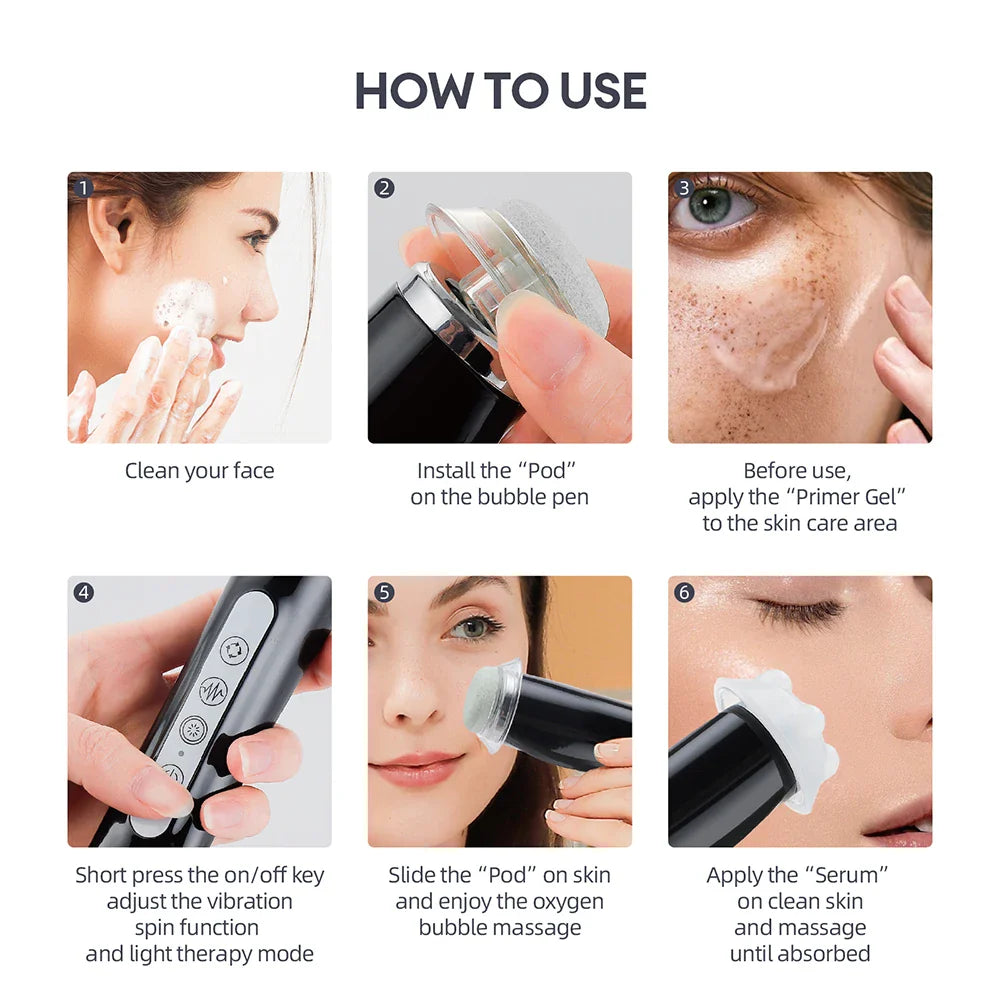 Glam Pod For Aqua Facial Machine CO2 Pods For Bubble Facial Beauty Machine Revive Pods co2 Capsule Gels Facial SPA Skin Clean