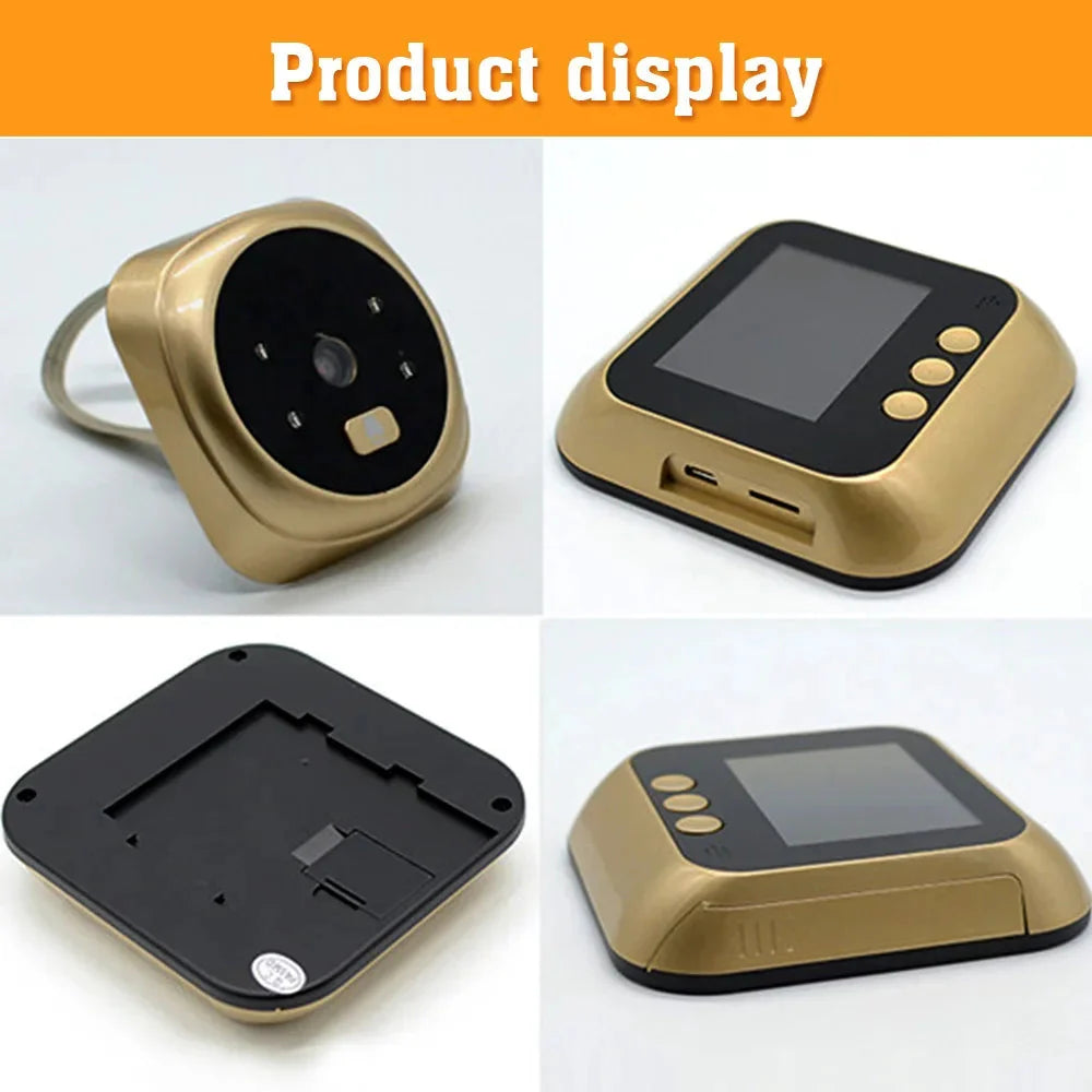 Door Camera Doorbell with Wireless Monitor Live Night Vision for Home Office