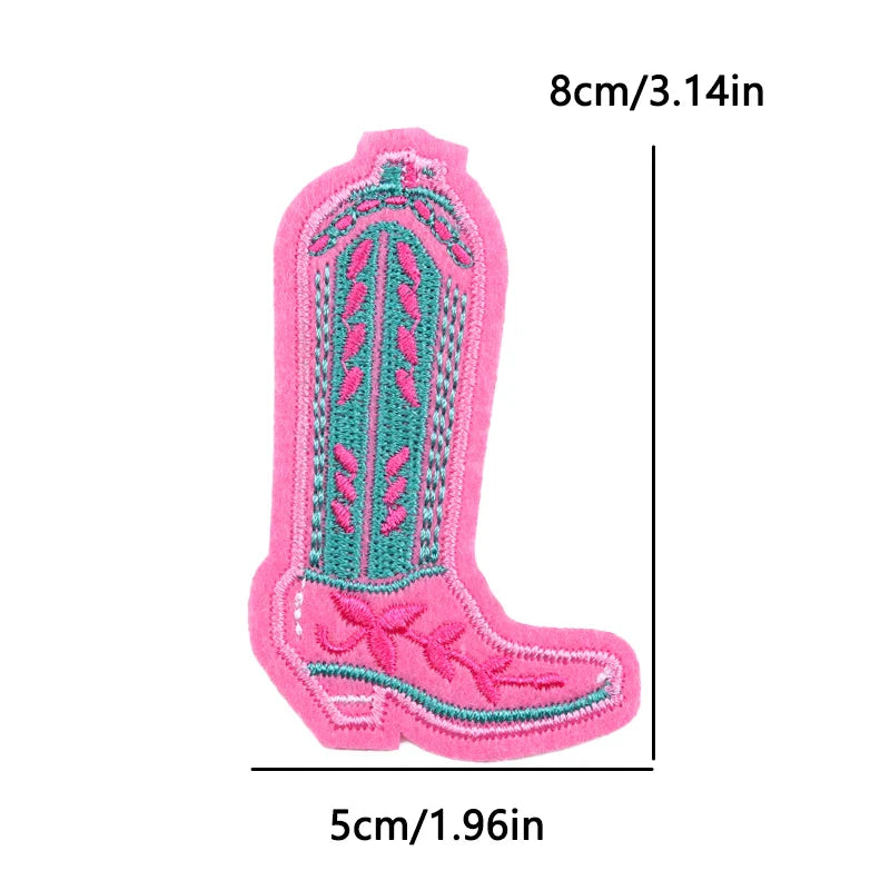 Cowgirl Boot Embroidered Patch Cowgirl Boot Embroidered Patch.