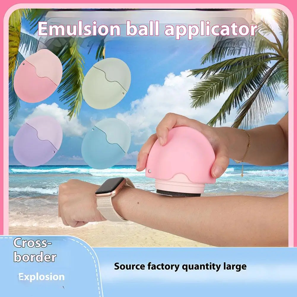 Sun Screen Applicator for Kids and Adults, Portable Refillable Applicator Roller With Replacement Sponge Sun Lotion Applicator