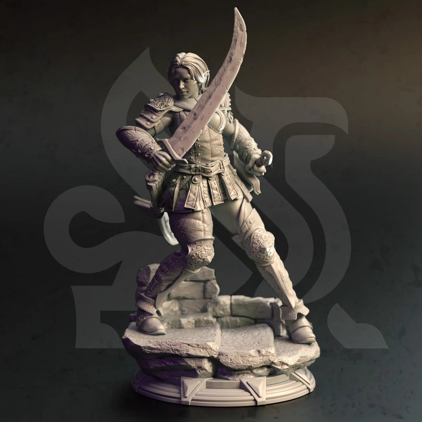 Scarlett – Shadowfoot - 3D Printed Fighter Miniature