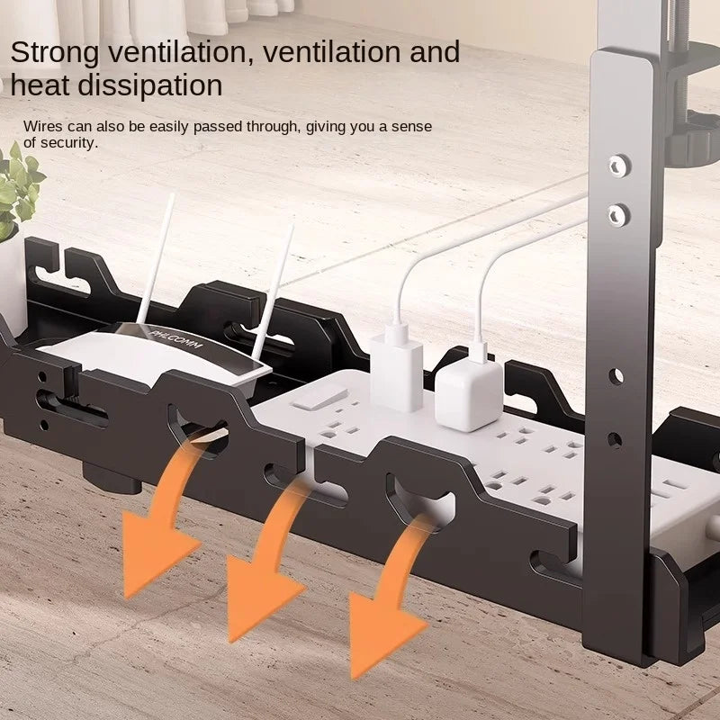 Telescopic Under Desk Cable Management Tray –  Storage Rack