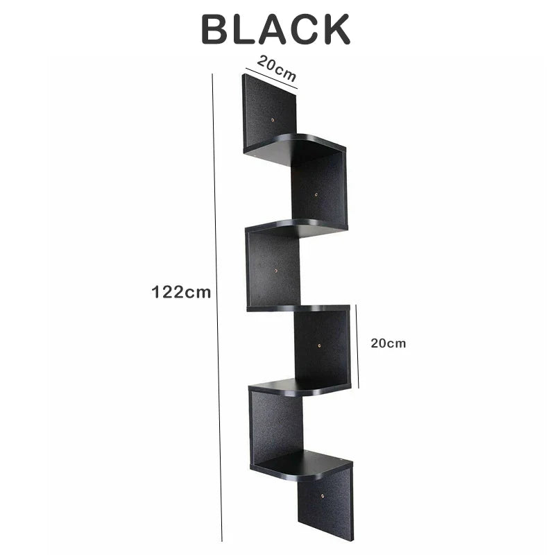 3/5 Layers Corner Storage Shelf Floating Shelves Home Decorations Wall Shelf Corner Bookshelf Kitchen Organizers