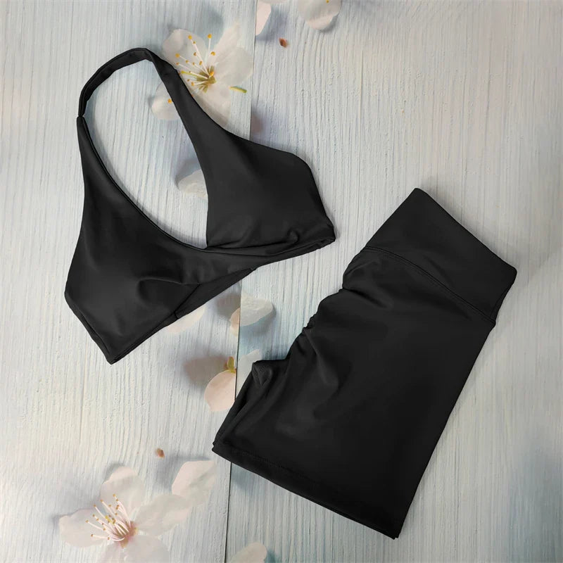 Butt Lifting Sports Set Shorts Gym Exercise Clothes Women's Yoga Suit For Fitness Short and Underwear Training Workout Tracksuit