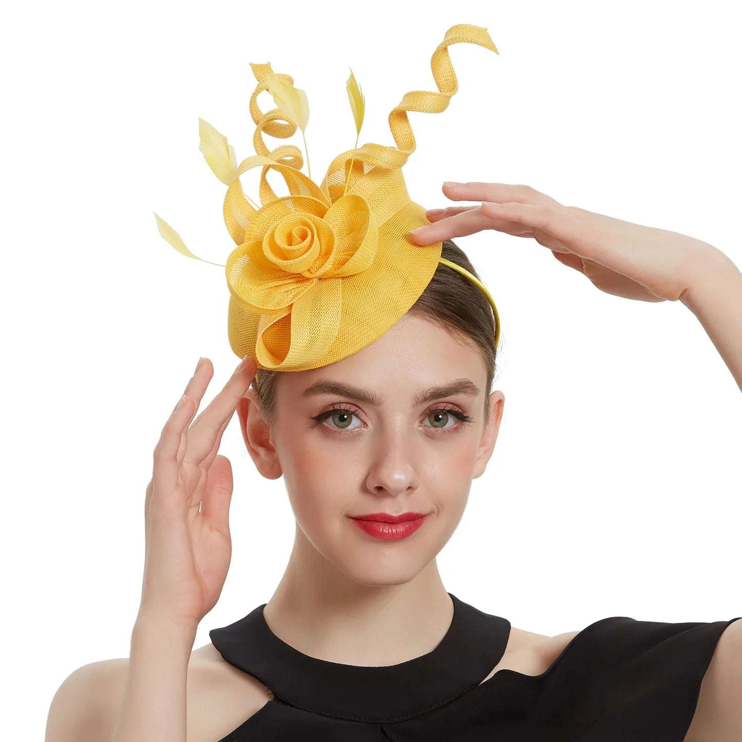 2025 Women Fascinator Hat Folding accessories Headband Bridal Hair Clip Accessories Kentucky Derby Cocktail Party Festival Hat