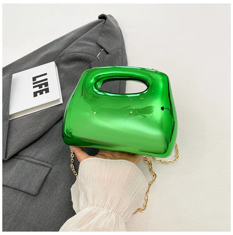 Golden Acrylic Women Hobo Bags Luxury Designer Clear Beach Handbags Dinner Party Wedding Round Top Handle Evening Clutch Purse
