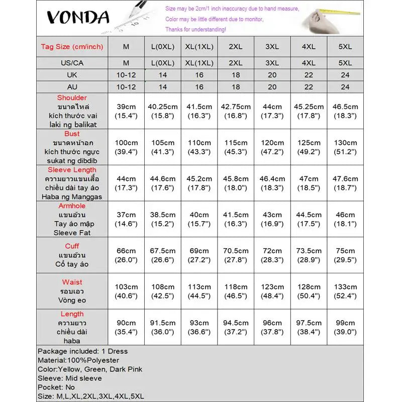 Plus Size 5XL VONDA Women Bohemian Printed Dress 2025 Summer Short Dress Flare Sleeve Party Sundress Casual Vestido Robe Femme