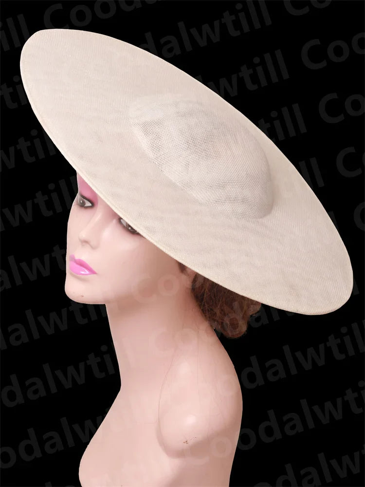 40CM Big Fascinators Base DIY Hair Accessories Hat Women Derby Wedding Headpiece Ladies Church Race Maillinery Cap Supplies