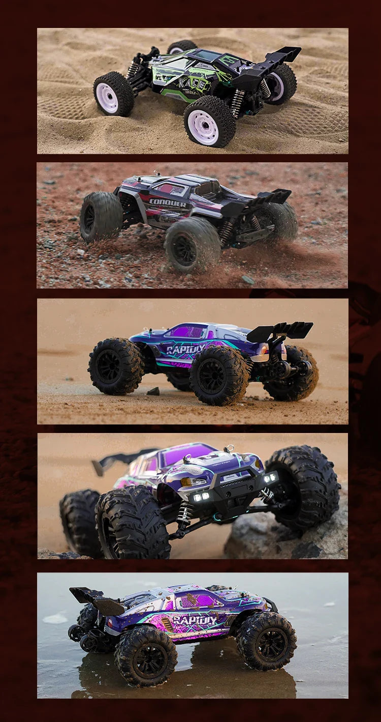 1:16 70KM/H Or 50KM/H 4WD RC Car With LED Remote Control Cars High Speed Drift Monster 4x4 Truck for Kids vs Wltoys 144001 Toys