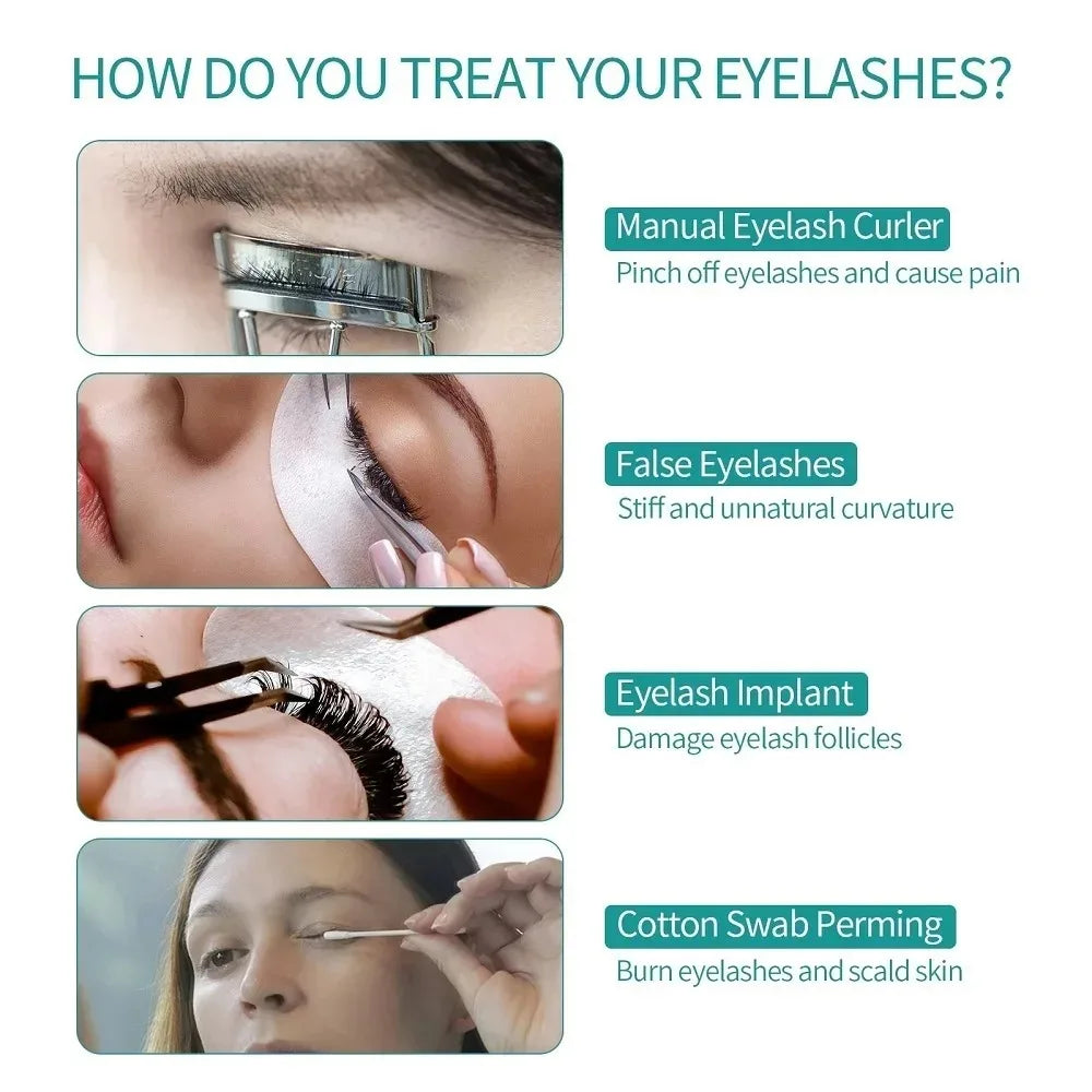 Electric Heated Eyelash Curler USB Rechargeable Eyelashes Quick Lasting Curling Comb&Clip Dual Use Makeup Eyelash Curler