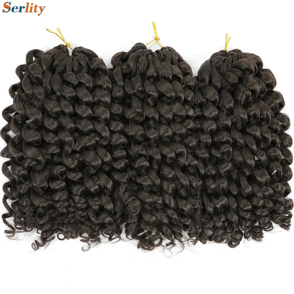 3 Packs Wand Curl Jamaican Bounce Crochet Hair 8inch T Purple 27 30 350 Bug Ombre Blonde Synthetic Jumpy Wand Curly Hair 60Roots