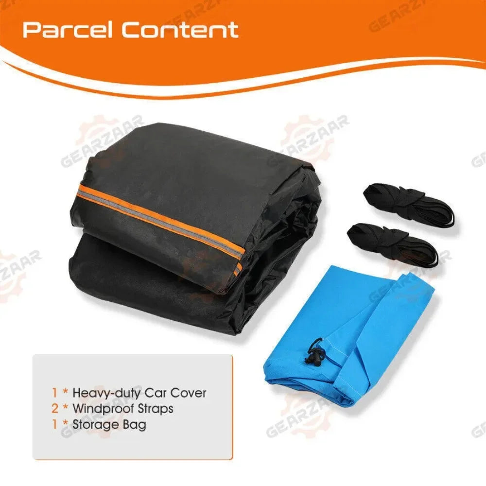 Waterproof 6 Layer Car Cover Heavy Duty Cotton Lined UV Protection - S M XL XXL