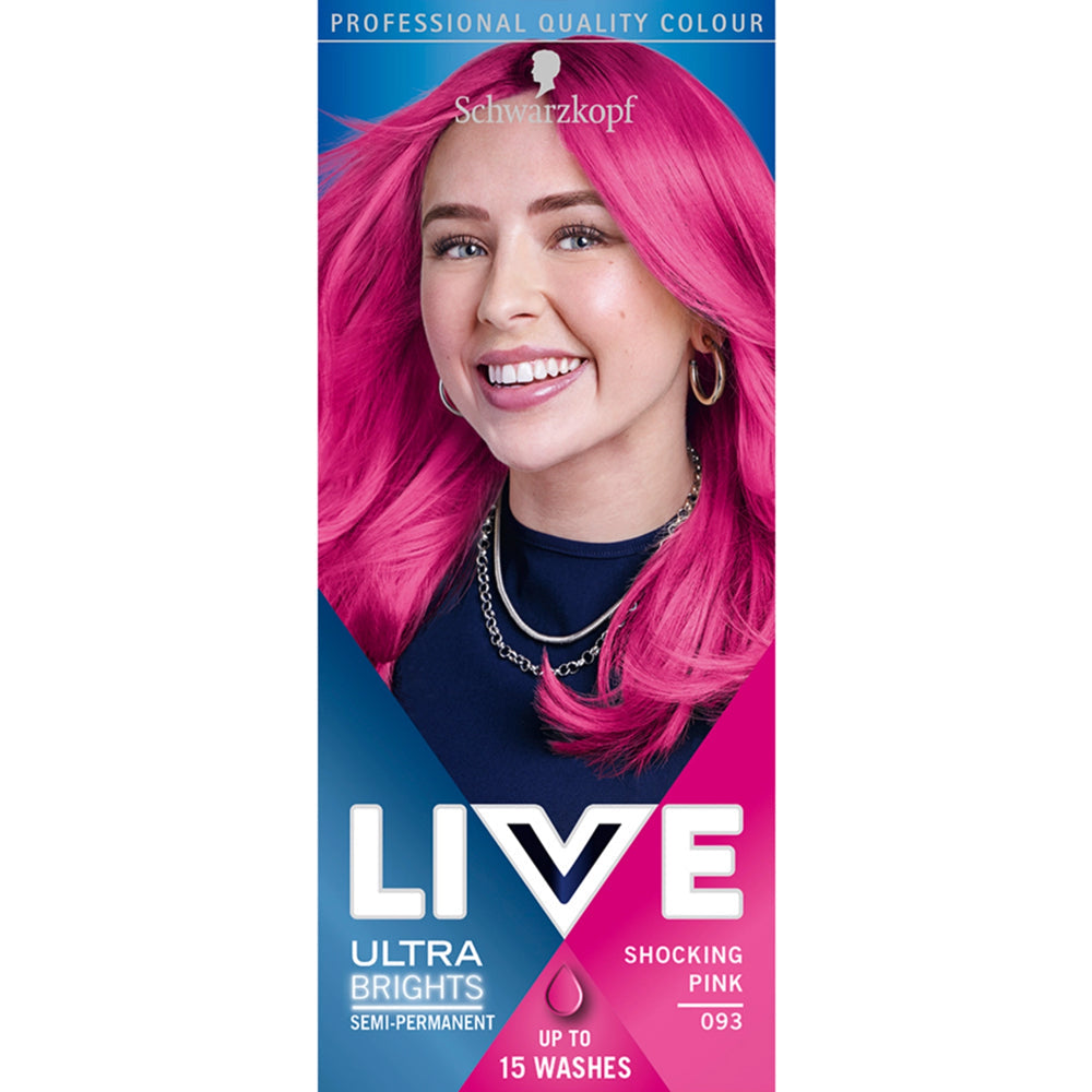 Schwarzkopf Live Ultra Brights Semi-Permanent Hair Colour for Vibrant, Expressive Tones