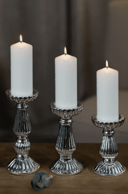 3  Piece Staggered Pillar Candle Holder Set
