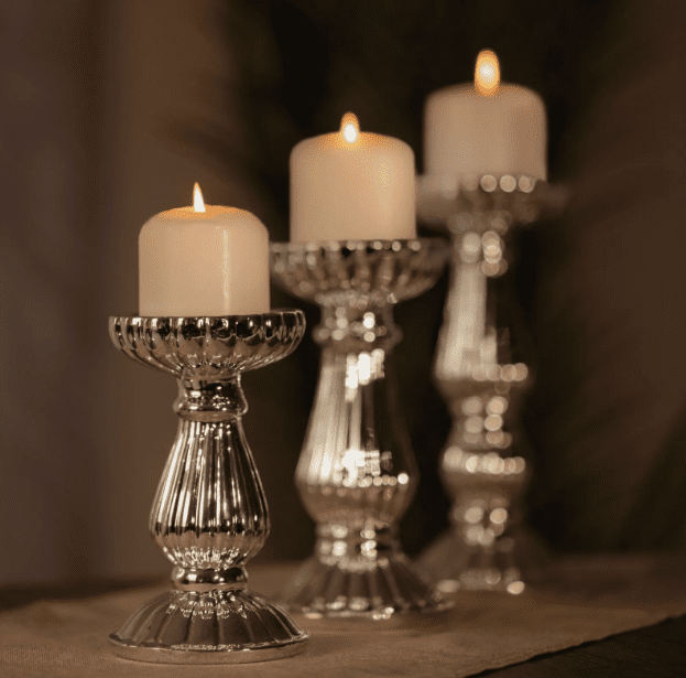 3  Piece Staggered Pillar Candle Holder Set