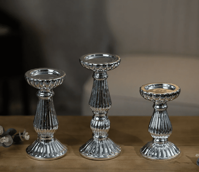 3  Piece Staggered Pillar Candle Holder Set