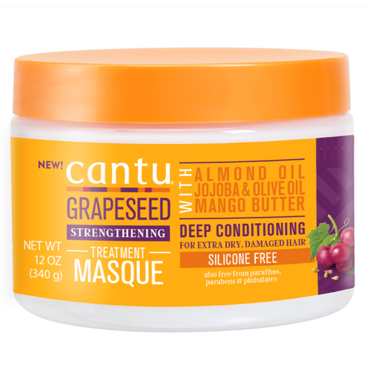 Cantu Grapeseed Treatment Masque: Strengthening & Hydrating for Curly, Coily & Wavy Hair 340g / 11.99 oz