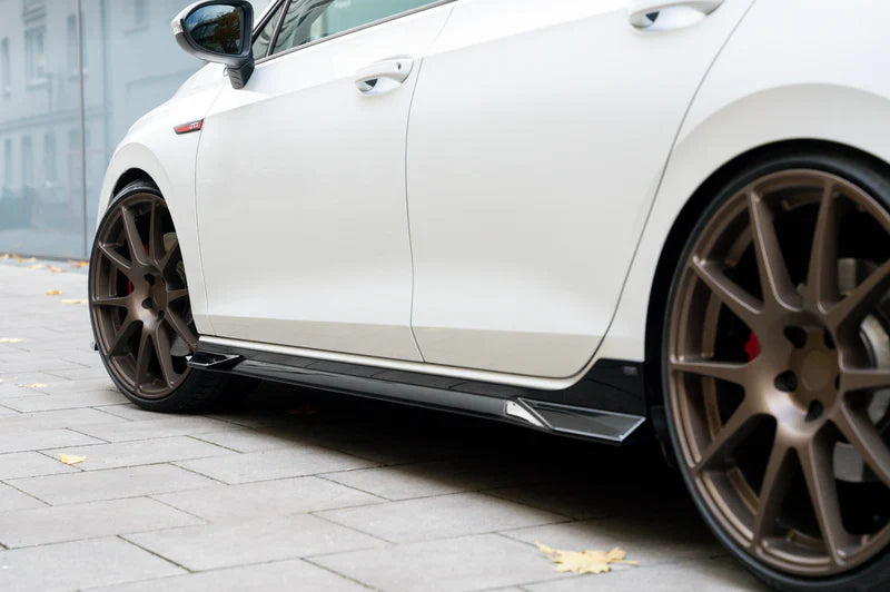 VW GOLF GTI MK8 EVO-1 GLOSS BLACK SIDE SKIRTS BY ZAERO (2020+)