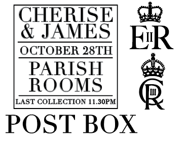 Personalised DIY Post Box Vinyl For Wedding  - Vinyl Only - No Post Box Is Included