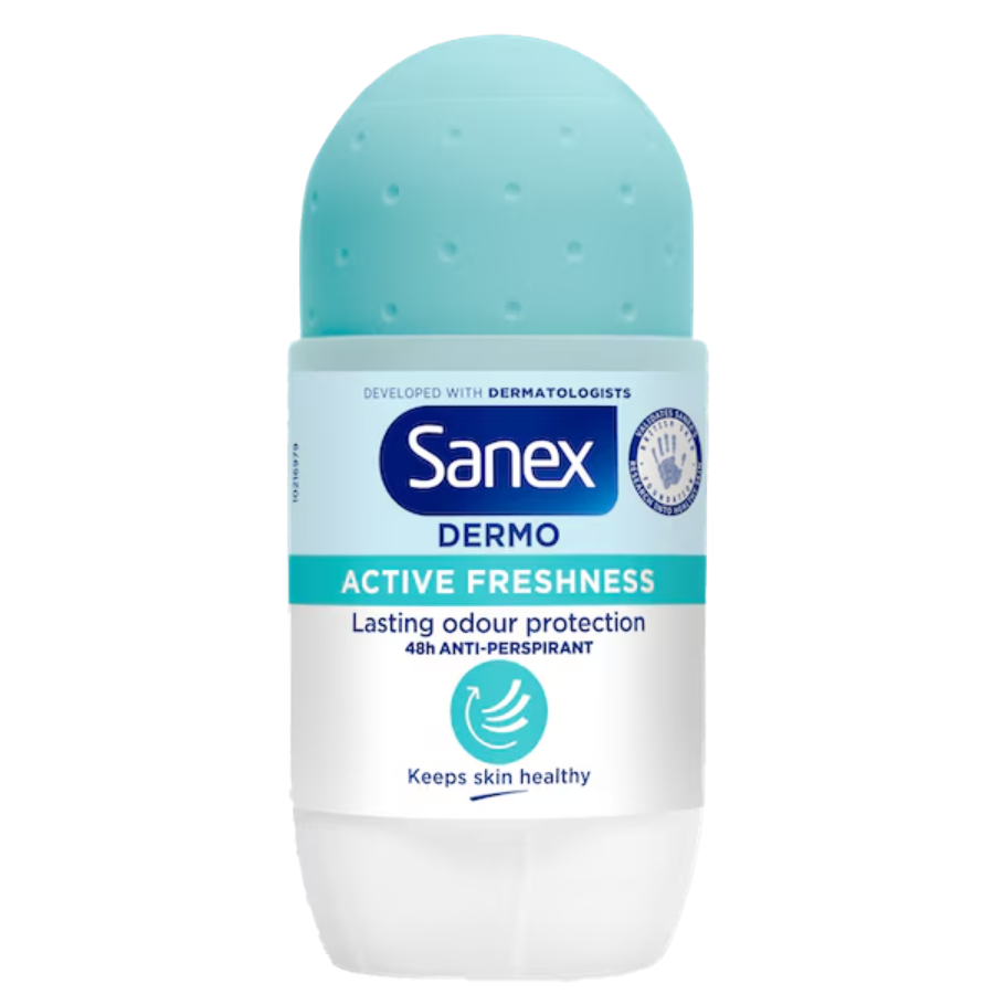 Sanex Active Freshness Antiperspirant Roll-On 48h Sweat & Odour Protection for Daily Use 50 ml / 1.69 fl oz