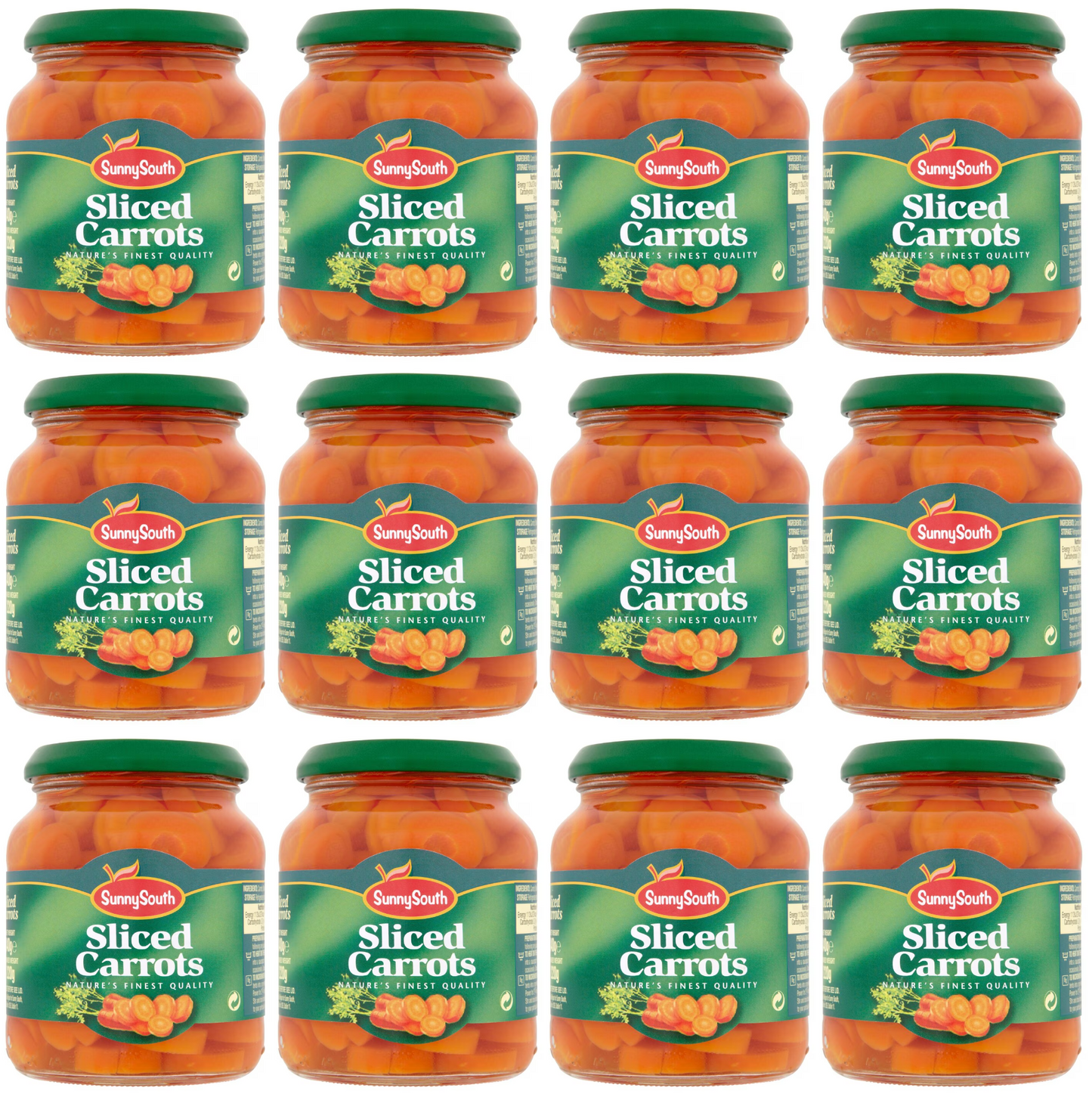 12 x Sunny South Sliced Carrots 340G