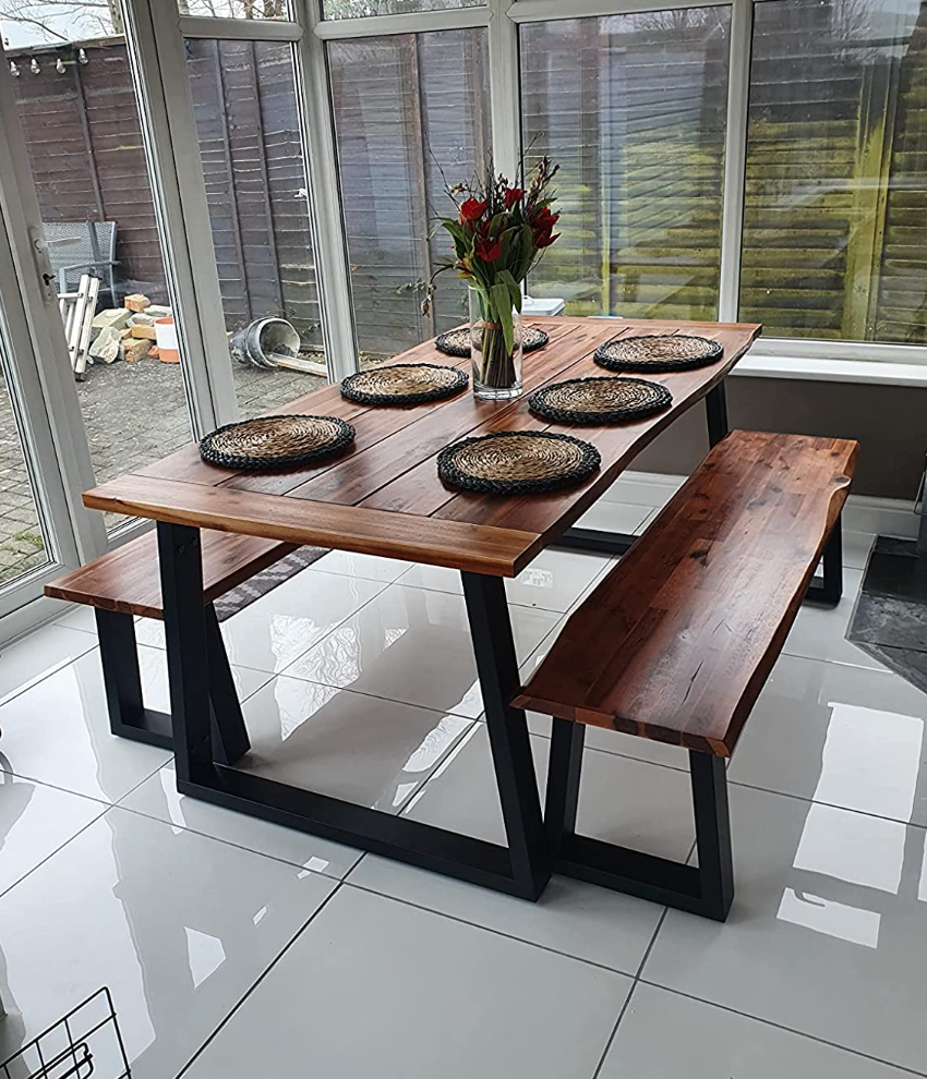 Dining Table Solid Acacia Wood 180x90 cm